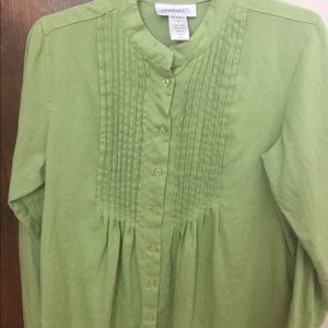 Chadwick’s linen long sleeve blouse